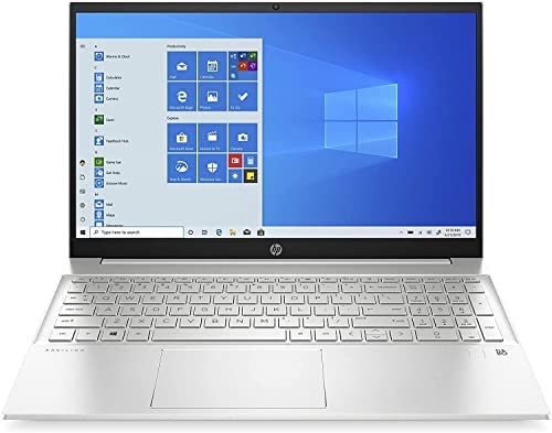 HP – PC Pavilion 15-eh0000sl Notebook, AMD Ryzen 5 4500U, RAM 8 GB, SSD 512 GB, Grafica AMD Graphics, Windows 10 Home, Schermo 15.6″ FHD IPS, Lettore Impronte digitali, Webcam, Argento