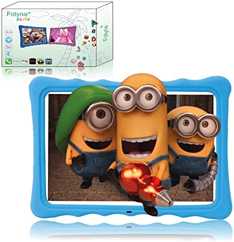 Tablet per Bambini 10″ 3-12 Anni, Android 10.0, Quad Core, Fotocamera 2MP + 5MP, 2GB ROM 32GB, Wifi, 3G Dual Sim, Gps, 5000 Mah, Lcd, schermo IPS anti luce blu, Parental Control, Notebook, regalo