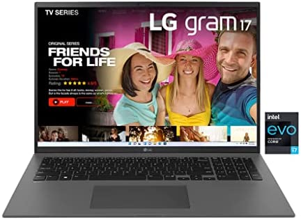 LG Gram 17Z90Q PC, Display Anti-Glare IPS 17″ QHD 16:10, 2560×1600, Intel EVO i7-1260P, RAM 16GB DDR5, SSD 1TB, Intel Iris Xe, Batteria 80Wh, Thunderbolt4, Win11 Home, Tastiera Italiana, 1350g, Grigio