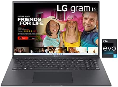 LG Gram 16ZB90R, Display Anti-Glare IPS 16″ QHD 16:10, 2560×1600, Intel EVO i5-1340P, RAM 16GB DDR4, SSD 512GB, Intel Iris Xe, Batteria 80Wh, Thunderbolt4, Win11 Home, Tastiera Italiana, 1190g, Nero