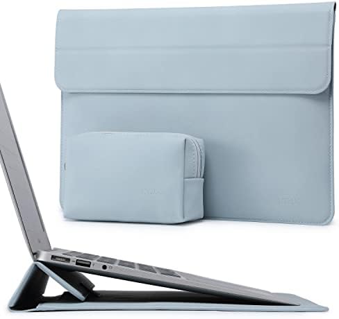 HYZUO 15-16 Pollici Custodie per PC Portatile Borsa con Funzione Stand Compatibile con MacBook Pro 16 M1 Pro/M1 Max A2485 A2141 2022-2019, 15 Surface Laptop 5/4/3, XPS 15, MacBook Pro 15, Blu Pallido