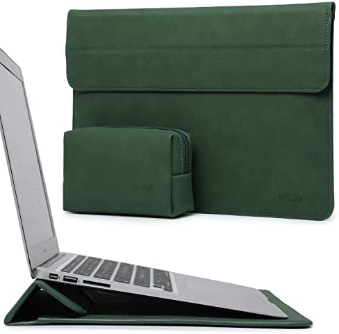HYZUO 13 Pollici Custodie per PC Portatile Borsa con Funzione Stand Compatibile con MacBook Air 13,6 M2 A2681 2022, MacBook Air 13 M1 2021-2018, MacBook Pro 13 M2 M1 2022-2016, XPS 13,Verde Mezzanotte