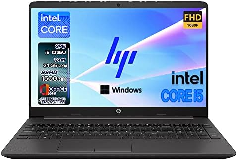 HP 250 G9, Notebook Pc portatile intel core i5, 1235U fino a 4,40Ghz, Ram 24Gb Ddr4, SSHD 1500GB, Display 15.6″ FULL HD, Windows 11 Pro, Office Pro, Pronto all’uso