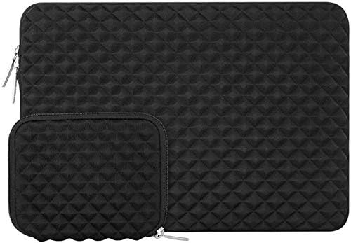 MOSISO Laptop Sleeve Compatibile con MacBook Air 13 M2 M1 A2681 A2337 A2179 A1932/Pro 13 Pollici M2 M1 A2338 A2289 A2159 A1989 A1706 2016-2023, Diamante Modello Borsa con Piccolo Caso, Nero