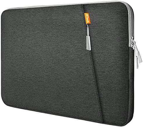 JETech Custodia per 13,3 Pollici MacBook Air/Pro, 14 Pollici MacBook Pro 2021 M1, 13-13,6 Pollici Laptop Notebook, Impermeabile Borsa Sleeve Antiurto Caso con Tasche (Grigio Scuro)