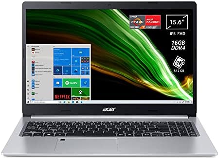 Acer Aspire 5 A515-45-R3BP PC Portatile, Notebook, Processore AMD Ryzen 7 5700U, RAM 16 GB DDR4, 512 GB PCIe NVMe SSD, Display 15.6″ FHD IPS LED LCD, AMD Radeon, Windows 10 Home, Silver