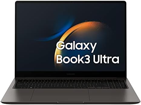 Samsung Galaxy Book3 Ultra Laptop, 16″ Dynamic AMOLED 2X, Intel EVO, Intel Core i9-13900H 13th gen, NVIDIA RTX 4070, 32GB RAM, 512GB SSD, Windows 11 Home, Graphite