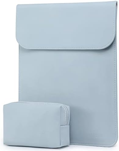 HYZUO 15-16 Pollici Laptop Custodia Borsa Sleeve Portatile Compatibile con 2019-2022 MacBook Pro 16 M1 Pro/Max A2485 A2141/MacBook Pro 15/15 Surface Laptop/XPS 15, con Borsa Accessori, Blu pallido