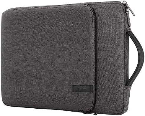 MoKo Custodia Protettiva per Laptop, Compatibile con MacBook Air 15″ M2, Macbook Pro M1 Pro/M1 Max 16.2 2021, Chromebook, 2019 MacBook Pro 16″, MacBook Pro 15.4″, Surface Book 15″, Nero & Grigio