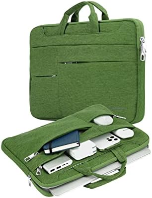Omnpak Borsa Porta PC 15.6 Pollici Compatibile con 15″ Surface Laptop 4/15.6″ Huawei MateBook D15/15 Microsoft Surface Book 2/ dell XPS 15/ ASUS VivoBook 15, PC Borsa con Maniglia, Verde