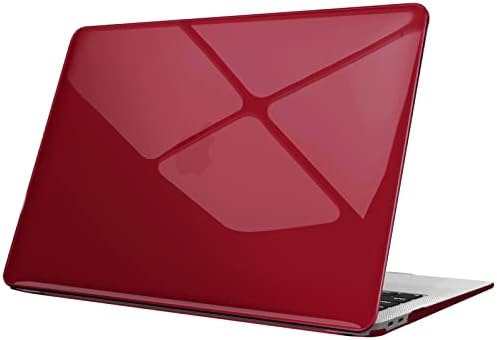 FINTIE Custodia Compatibile con MacBook Air 13 2020/2019/2018 (A2337 M1 / A2179 / A1932) – Cover Rigid Protettivo Guscio Rigido Case, Burgundy