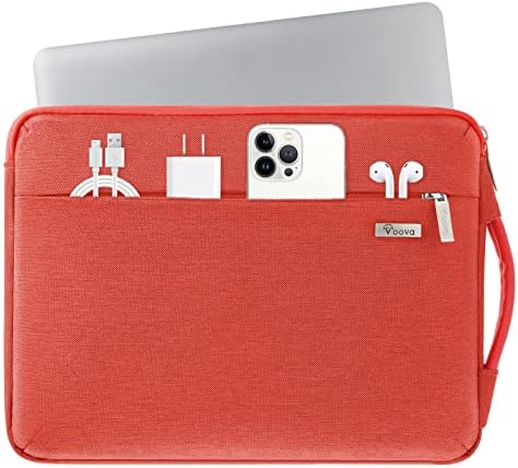Voova Custodia PC Portatile Porta PC 15.6 16 Pollici (37×25,5×2,5CM) Custodia Computer Laptop, Borsa Cover PC per Macbook Pro 16 Acer ConceptD 16 Lenovo 16 Inspiron 16 Ideapad 15.6, Rosso