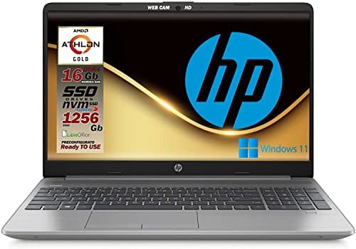 HP 255 G9 Silver Notebook Portatile, SSDHD 1256GB, RAM DA 16GB, Display FullHD 15.6″, Amd A9 Gold 3150U fino a 3,3 GHz, Wi-fi, 3 usb, webcam HD, Win11 Pro, Pronto All’uso, Gar. IT