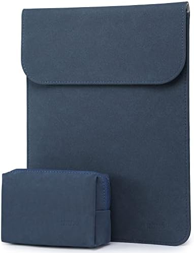 HYZUO 13,3-14 Pollici Custodia Borsa PC Portatile Sleeve Compatibile con 2021 2022 MacBook Pro 14 M1 Pro Max A2442, MacBook Air 13 2010-2017, 13,5 Surface Laptop, con Borsa Accessori, Blu navy