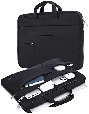 Omnpak Borsa Porta PC 15.6 Pollici Compatibile con 15″ Surface Laptop 4/15.6″ HUAWEI MateBook D15/15″ Microsoft Surface Book 2/ Dell XPS 15/ Asus VivoBook 15, PC Borsa con Maniglia, Nero