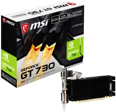MSI GeForce GT 730 N730K-2GD3H/LPV1 Scheda video – 2GB DDR3, 902 MHz, PCI Express 2.0, 64-bit, DL-DVI-D/HDMI/D-SUB