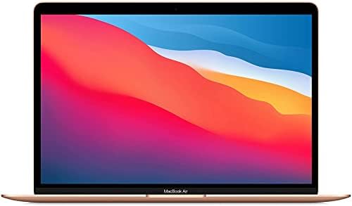 Late 2020 Apple MacBook Air with Apple M1 Chip (13.3 inch, 8GB RAM, 256GB SSD) (QWERTY U.S) Gold (Ricondizionato)