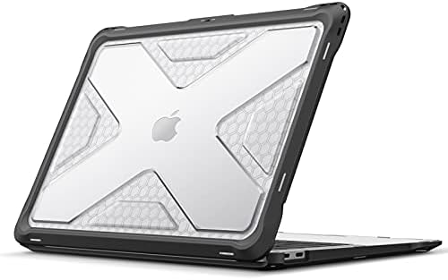 FINTIE Protettiva Custodia Compatibile con MacBook Air 13 A2337 M1/A2179/A1932 (2020 & 2019 & 2018), Antiurto Robusto Case Rigido con Paraurti in TPU Compatibile con MacBook Air 13 Retina, Nero