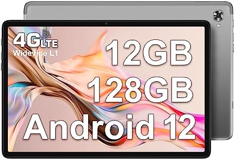 TECLAST P40HD Android-12-Tablet 10.1 Pollici 12GB RAM+128GB ROM(TF 1TB), 4G LTE/SIM+5G WiFi, T606 Octa-Core 2GHz, FHD 1920×1200 IPS, BT5/6000mAh/5MP/Google GMS/GPS/OTG/Type-C/Headphone Jack/Metal-2023