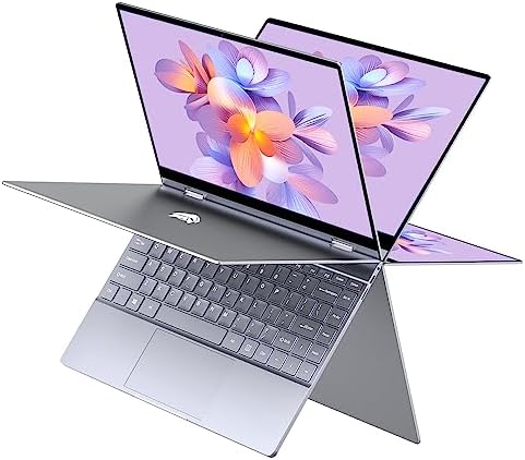 BMAX Y13 Plus PC Portatile, 13,3 pollici 12 GB RAM+512 GB SSD Laptop, Windows 11 Pro 360° Touch Screen Computer portatile, Intel Jasper Lake N5100 (fino a 2,8 GHz), USB Type-C, 1920 × 1080 FHD