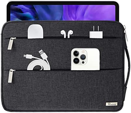 Voova Custodia PC Portatile Laptop Borsa Porta PC Computer 11.6 12.9 13.3 Pollici Macbook Air Pro M1 M2 11 13 Compatibile con HP Lenovo Acer ASUS Dell Microsoft Donna Uomo Impermeabile Nero