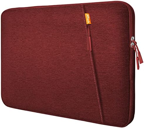 JETech Borsa per PC da 13,3 Pollici MacBook Air/Pro, 14 Pollici MacBook Pro 2021 M1, 13-13,6 Pollici Laptop Notebook, Impermeabile Custodia Sleeve Antiurto Caso con Tasche (Rosso)