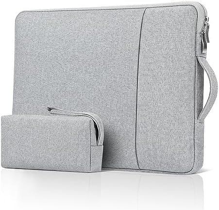 JOOEER 15,6 Pollici Custodia per laptop con Maniglia per 15-16 Pollici Macbook Pro 15,6 Pollici Laptop Computer, Borsa Custodia Protettiva per Computer Portatile con Tasca per Accessori, Grigio
