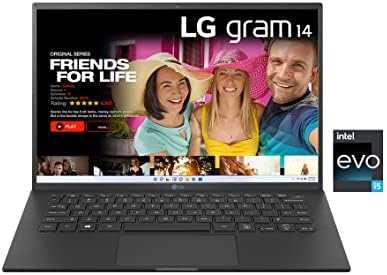 LG Gram 14ZB90R, Display Anti-Glare IPS 14″ FHD 16:10, 1920×1200, Intel EVO i5-1340P, RAM 16GB DDR4, SSD 512GB, Intel Iris Xe, Batteria 72Wh, Thunderbolt4, Win11 Home, Tastiera Italiana, 999g, Nero