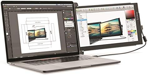 Lexibook x Mobile Pixels-Trio Max 14″ Portatile per Laptop-Full HD IPS 1080P USB A & C-Compatibile con PC e Mac-Display Doppio Monitor con Rotazione-TRIOMAX, Colore