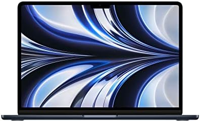 Apple PC Portatile MacBook Air 2022 con chip M2: display Liquid Retina 13,6″, 8GB di RAM, 512GB SSD, tastiera retroilluminata; color​​​​​​​ Mezzanotte, tastiera QWERTY italiana