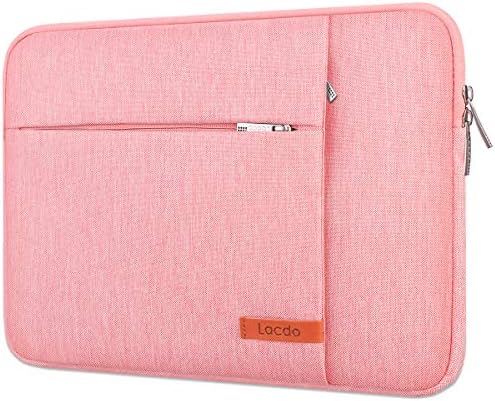 Lacdo Borsa Protettiva Custodia per 15 Pollici New MacBook Air M2 2023 A2941, 15 Pollici MacBook Pro A1990 A1707, Dell XPS 15 Plus 2022-2020 Borsa per laptop con tasca per accessori, Rosa