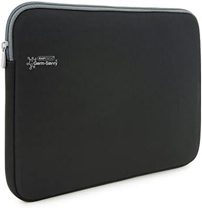 Rapesco 1691 Germ-Savvy Antibatterico, Custodia per Portatile/Laptop da 11,6″, Nero