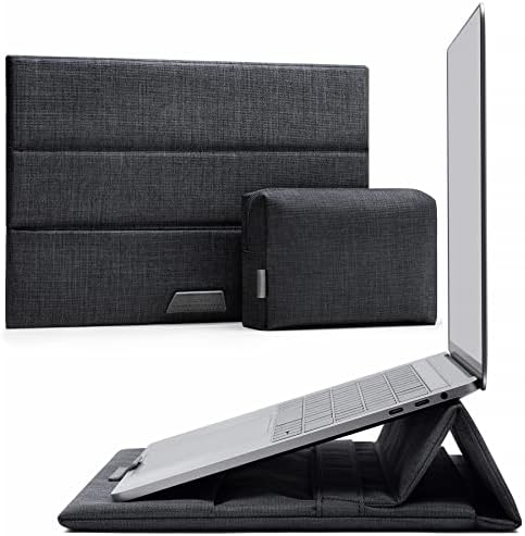 Inateck 13 pollici Custodia PC Portatile con funzione Stand Compatibile con 13 MacBook Air M2/M1 2022-2018, 13 MacBook Pro M2/M1 2022-2016, Surface Pro 9/8/7/X/6/5/4/3, XPS13, Nero Grigio