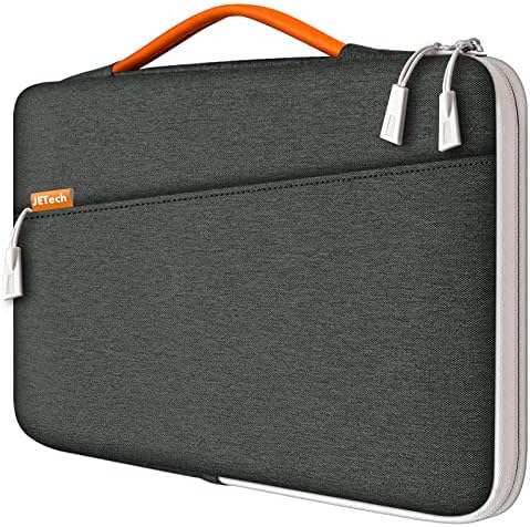 JETech Borsa PC per 13,3 Pollici MacBook Air/Pro, 14 Pollici MacBook Pro 2021 M1, 13-13,6 Pollici Laptop Notebook, Impermeabile con Maniglia Portatile e Custodia per Accessori (Grigio Scuro)