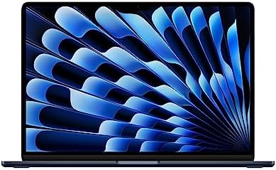 Apple 2023 MacBook Air portatile con chip M2: display Liquid Retina da 15,3″, 8GB di RAM, 512GB di archiviazione SSD, videocamera FaceTime HD a 1080p. Compatibile con iPhone/iPad – Mezzanotte