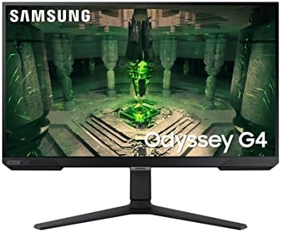 Samsung Monitor Gaming Odyssey G4 (S27BG400), Flat, 27”, 1920×1080 FHD, IPS, 240 Hz, 1 ms, Freesync Premium, G-Sync, HDMI, Display Port, Ingresso Audio, HAS, Pivot, Eye Saver Mode, Flicker Free