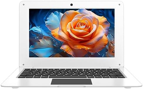 TOPOSH PC portatile Mini Notebook 10.1 pollici 2 GB RAM + 32 GB SSD Intel Atom X5-Z8350 Graphics 1.44 GHz, portatile with Tastiera QWERTY-Bianco