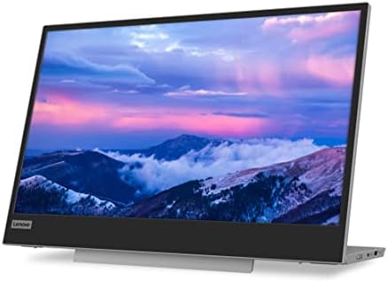 Lenovo L15 Monitor Portatile, Display 15.6″ FullHD IPS, 1920×1080, 60 Hz, 6 ms, Input 2xUSB-C, Cavo USB-C a USB-C, Regolabile in inclinazione, Grigio