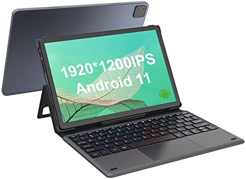 AWOW Tablet con Tastiera,Tablet 10 Pollici,Tablet Android 11 ROM 64GB Espandibili 512GB,13MP Fotocamera,1920 * 1200 IPS,Octa-Core,6000mAh,Dual WiFi,Bluetooth 5.0,Italiana,Metal