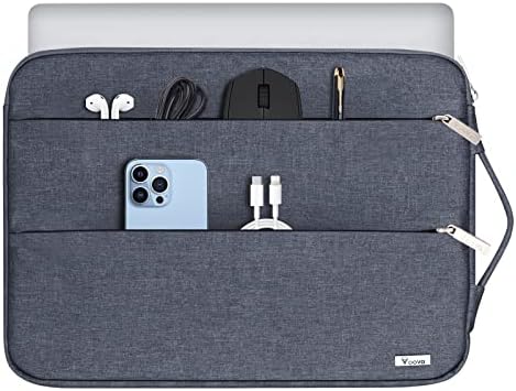 Voova Custodia PC Portatile Laptop Borsa Porta PC Computer 14 14.6 Pollici Macbook Air 2017 Pro Compatibile con HP Lenovo Acer ASUS Dell Fujitsu HUAWEI Donna Uomo Impermeabile Grigio Scuro