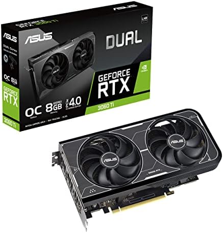 ASUS DUAL NVIDIA GeForce RTX 3060 Ti OC Edition Scheda Grafica Gaming, OpenGL 4.6, 8 GB GDDR6X, PCIe 4.0, HDMI 2.1a, DisplayPort 1.4a, GPU Tweak II, Nero
