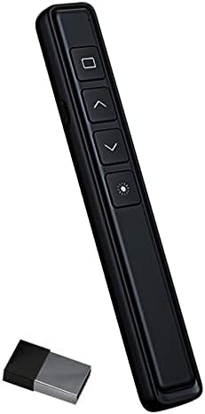 Neoreser Presentatore Wireless Presenter Ricaricabile, 2.4GHZ Telecomando Slide PC Pointer Penna Telecomando Senza Fili, per Cambio Slides Powerpoint(Nero)