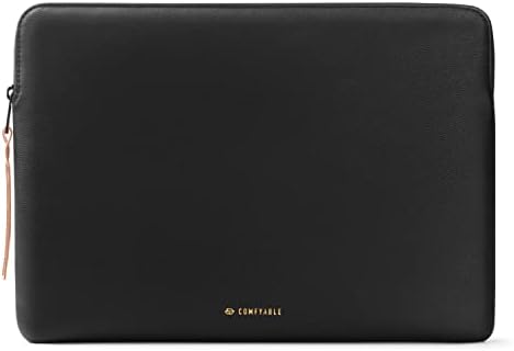 Comfyable Custodia protettiva sottile per portatile da MacBook Pro 13in 2022-2018 (M2 A2338 M1 A2251 A2289 A2159) e MacBook Air M2 2022 A2681 M1 2021 A2179, impermeabile in pelle PU, nero ciottolato