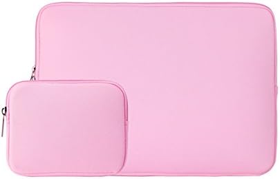 RAINYEAR, custodia imbottita per computer portatile, con custodia più piccola per caricabatteria/mouse, per MacBook/notebook/ultrabook/tablet/Chromebook di Dell, HP, ThinkPad, Lenovo, Asus Pink 14″ (36 cm)