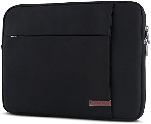 Custodia per PC Portatile 13-13.3 Pollici Nero – CASEZA London Borsa per Notebook ASUS Dell Microsoft HP Surface Book e altri – Custodia Resistente all’Acqua per Ultrabook 13″ / 13.3″ con Due Tasche