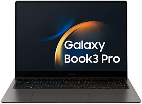 Samsung Galaxy Book3 Pro Laptop, 16″ Dynamic AMOLED 2X, Intel EVO, Intel Core i7-1360P 13th gen, 16GB RAM, 512GB SSD, Windows 11 Home, Graphite