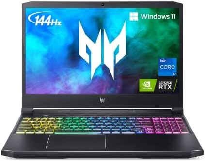 Acer Predator Helios 300 PH315-54-760S Gaming Laptop | Intel i7-11800H | NVIDIA GeForce RTX 3060 GPU | 15.6″ Full HD 144Hz 3ms IPS Display | 16GB DDR4 | 512GB SSD | Killer WiFi 6