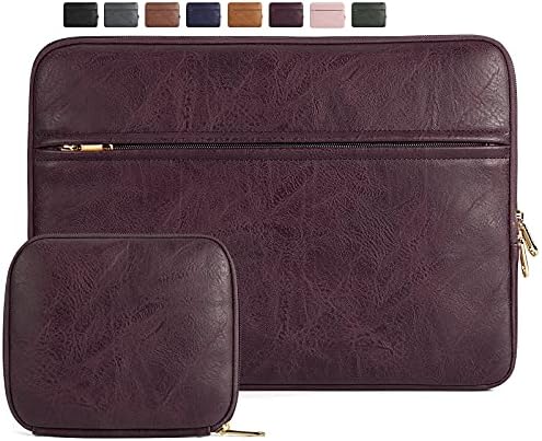 NEWHEY Custodia PC Portatile 15-15.6 Pollici Compatibile con MacBook PRO, Ultrabook, Notebook, Impermeabile Custodia Borsa, Laptop Sleeve Case con Piccola Borsa per Accessori, Vino Rosso