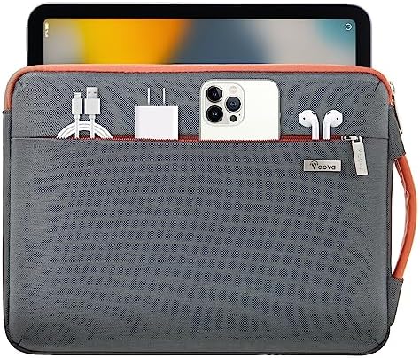 Voova Custodia Tablet 11 12 12,9 13 Pollici (30,5×21,5×2,5CM) Custodia Cover, Custodia Protettiva Sleeve Borsa per 13.6 Macbook Air, 13.3 Macbook Pro IPad Pro 12.9, Chromebook 11, Grigio Scuro