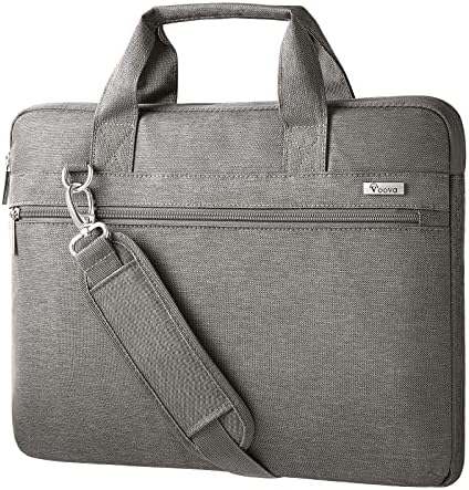 Voova Borsa porta PC Laptop Computer Notebook Portatile 14 15.6 16 pollici Protezione 360°Impermeabile con Tracolla Compatibile con Macbook Dell Acer ASUS Samsung HP Microsoft Lenovo Cachi